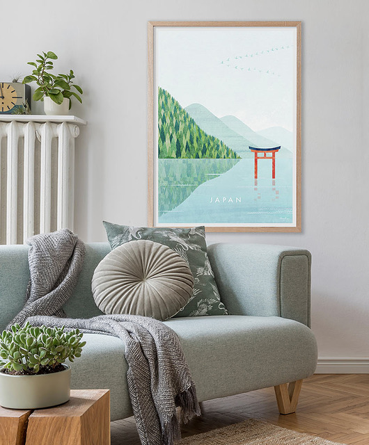 plakaty Japonia - pływająca brama Torii - plakat fine art
