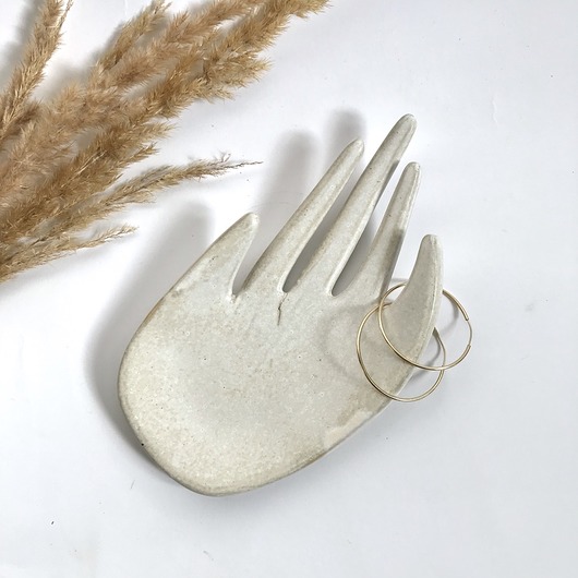 pojemniki na biżuterię Ceramiczna Dłoń Babie Lato
