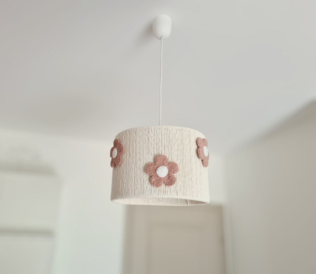 lampy do pokoju dziecka Lampa sufitowa dla dziewczynki "Różowe Stokorotki"