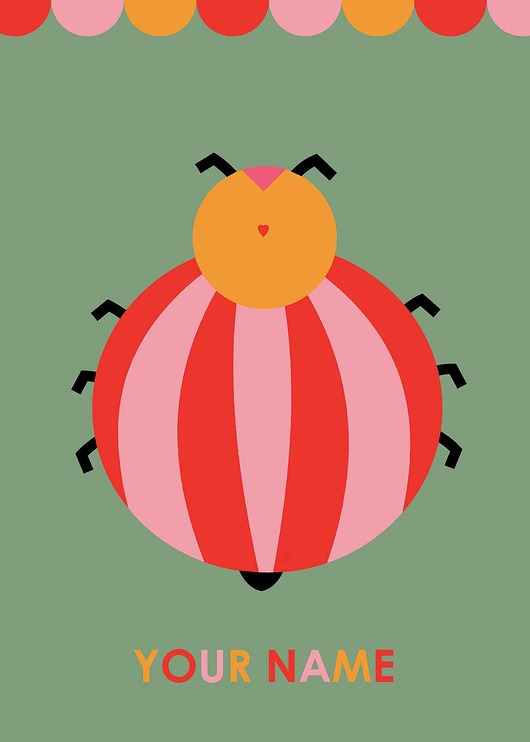 Personalizowana grafika/obraz Hellen beetle z Twoim imieniem