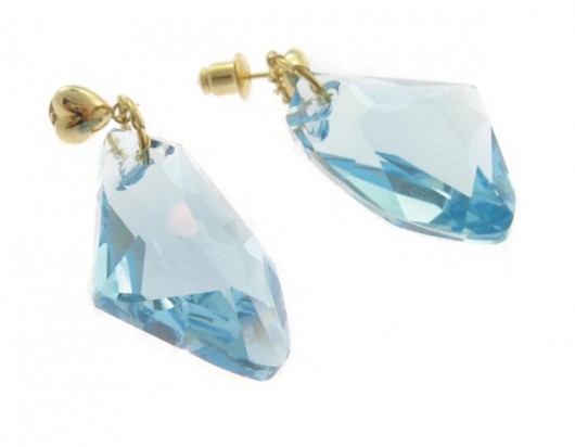 Kolczyki Big Blue kryształ Swarovski pieklo niebo