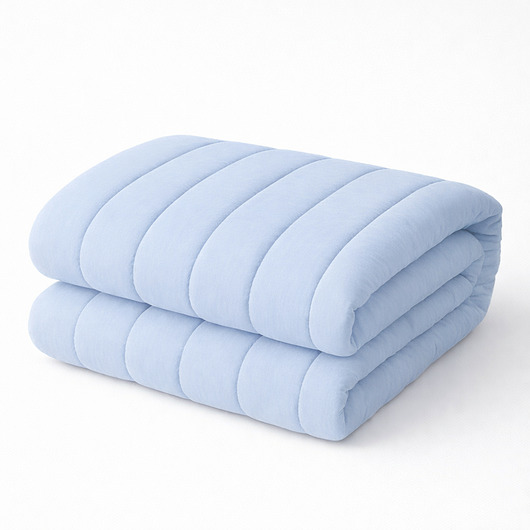 tekstylia - różne Kołdra bezposzewkowa bawełniana, błękit - 180x200cm
