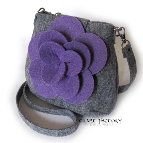 Lotus Blossom Grey/Lily- torebka na ramię Craft Factory