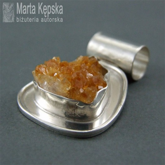 kryształy cytrynu - wisior Marta Kepska