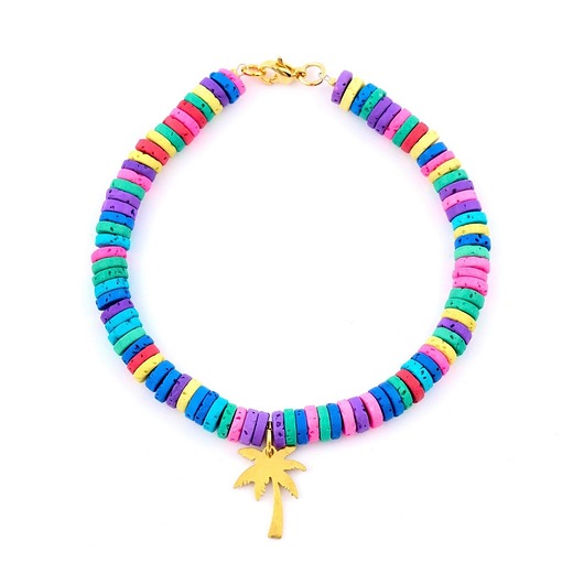 bransoletki z kamieni naturalnych Bransoletka barwiona Lawa wulkaniczna (z zawieszką)