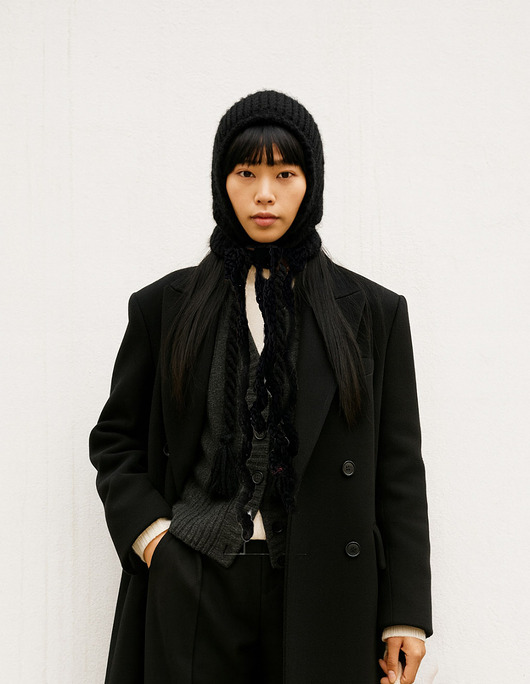 czapki damskie BONBON balaclava x bonnet black babe