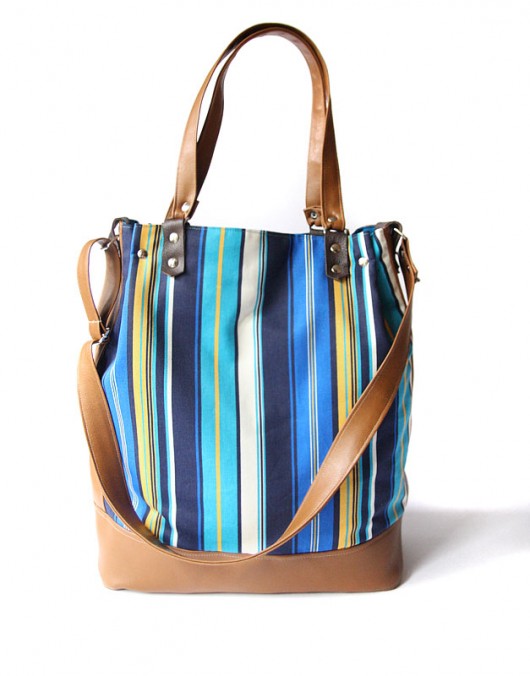 torba - stripes&orange camel&turquoise - elfagado