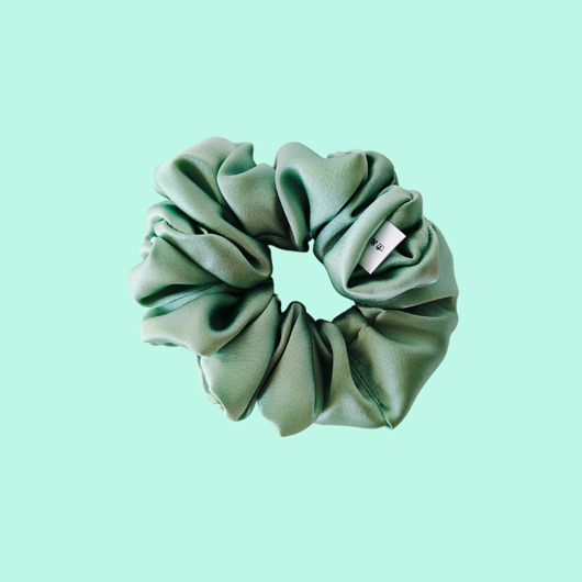 gumki do włosów Gumka jedwabna, scrunchie, frotka miętowy sorbet MAXI