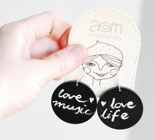 ::kolczyki 4cm - love, love... anamarko