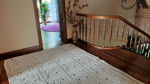 Dywan prostokątny kwiatowy romantyczny Made of Weaves