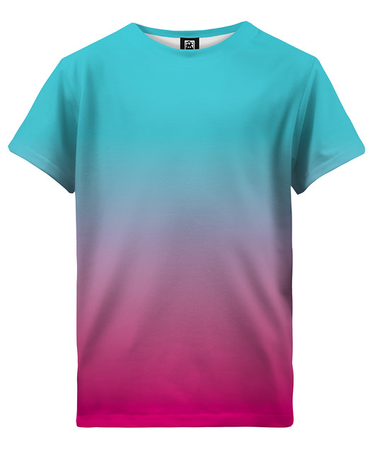 t-shirty dla dziewczynki T-shirt Girl DR.CROW Ombre Mint Pink