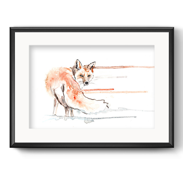 grafiki i ilustracje Lisek, 21x30cm, A4