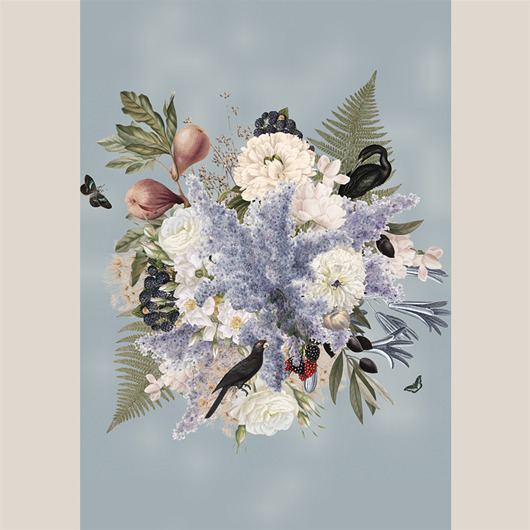 grafiki i ilustracje Plakat - Błękitny Bukiet