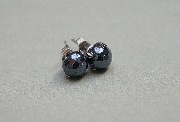 kolczyki z kamieniami Dots - onyks vol. 2 /alloys collection/ - sztyfty