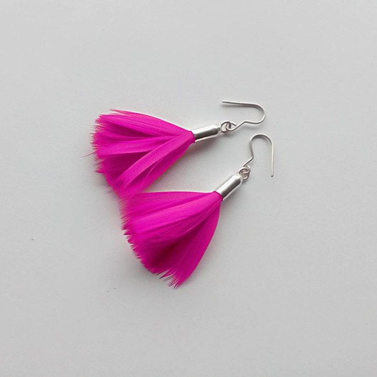 kolczyki z piórami PIÓRKO kolczyki