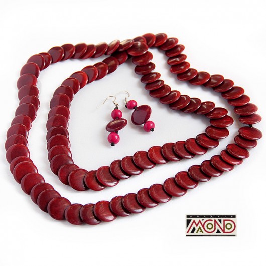 Bordowe pastylki z orzecha tagua (020) Galeria Macondo