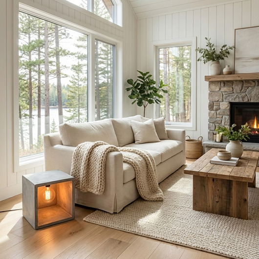 lampy podłogowe Lampa LED betonowa "Opal Lumina"