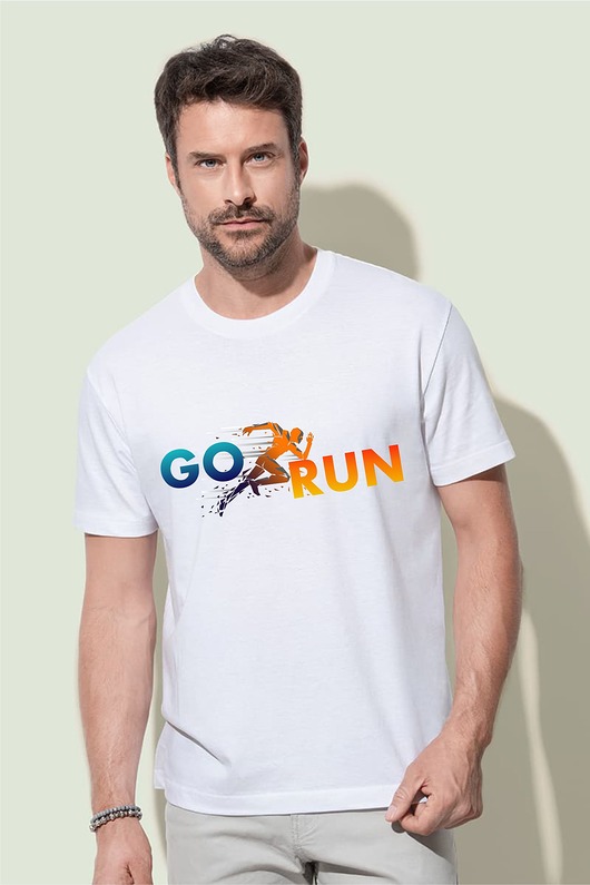 Koszulka organiczna z nadrukiem Go Run ART ORGANIC