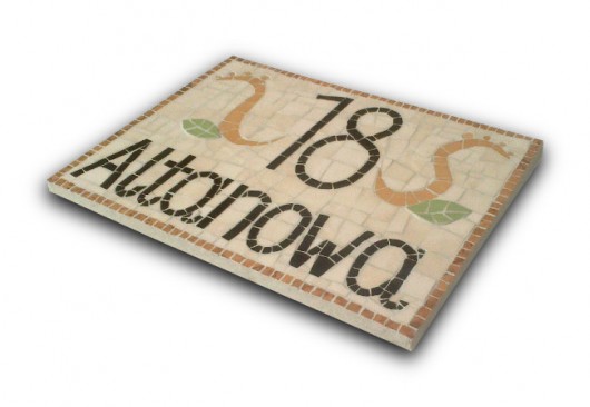 Szyld, tabliczka, numer domu "Altanowa 18" oliwa72