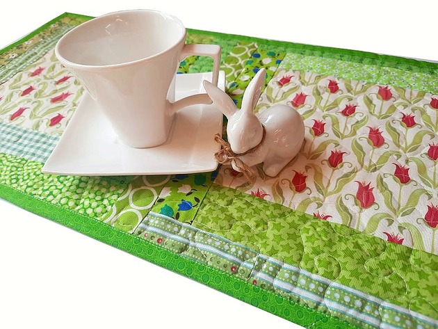 obrusy i serwetki Wiosna #1  -bieżnik, mata patchwork