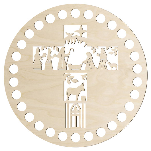 ozdoby choinkowe Okrągły Spód do Pudełka Koszyczka Szydełko Wzór 15 cm Ozdoba na Święta