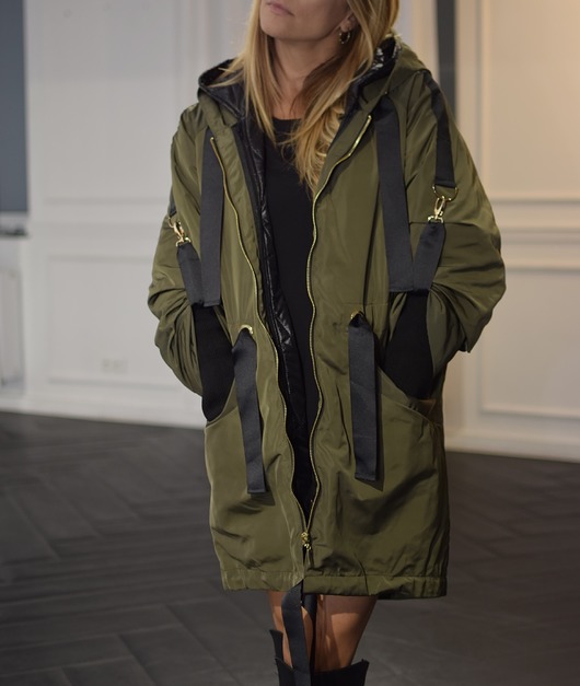 płaszcze damskie PARKA SNOW Classic  Khaki