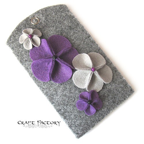 Popping Delicate Violets - etui Craft Factory
