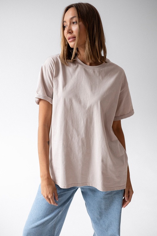 t-shirt damskie T-shirt Voila Krem