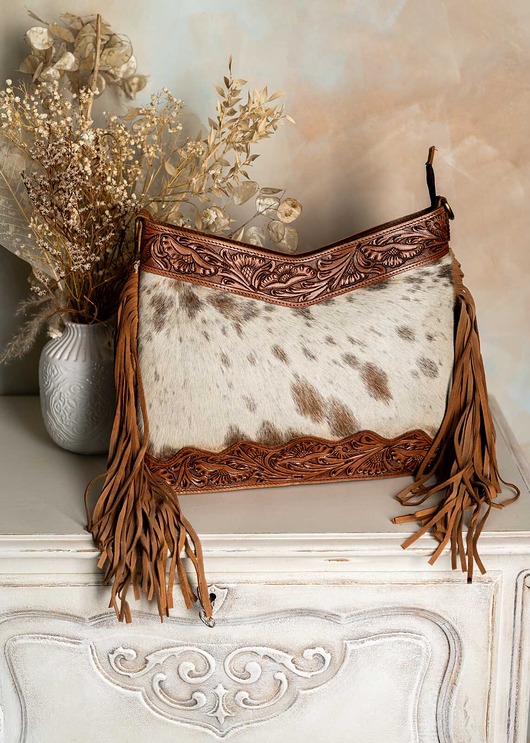 torby na ramię Torebka skórzana ręcznie robiona ze wzorami Ramsa