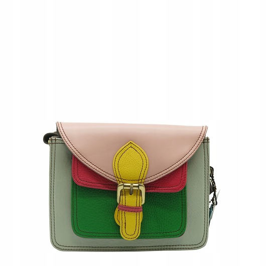 torby na ramię Torebka listonoszka oryginalna skórzana kolorowa elegancka pasek eko OLIVKA