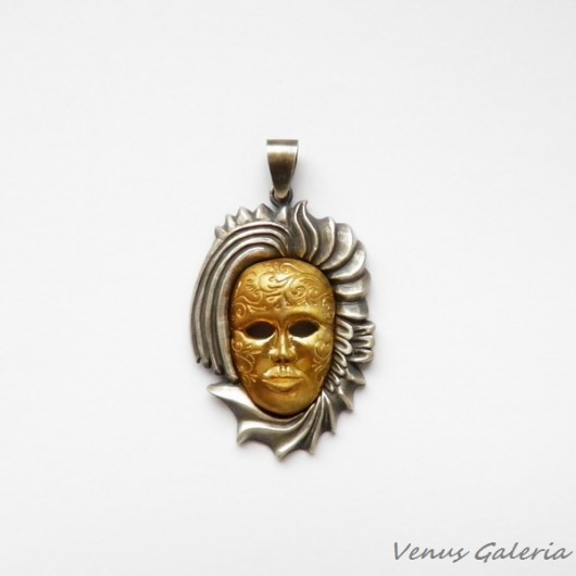 Maska Wenecka V - wisiorek srebrny VENUS GALERIA
