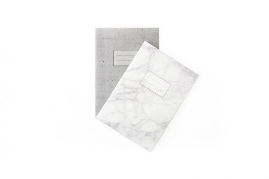 2 Zeszyty Basic Textures Biały Marmur + Beton XXXStudio of Basic Design