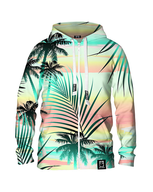 bluzy męskie Męska Bluza Expres Zamek DR.CROW Tropical Beach