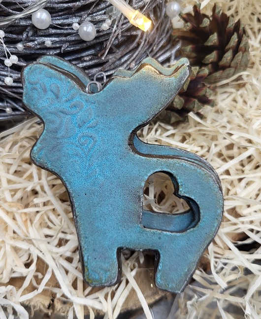 ozdoby choinkowe Zestaw ceramicznych zawieszek