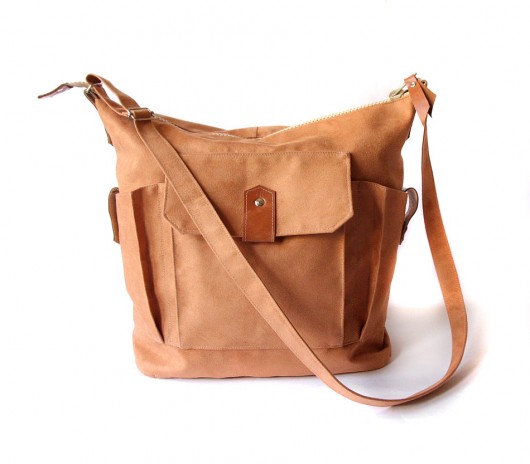 torby na ramię torba - nut&red&flowers -