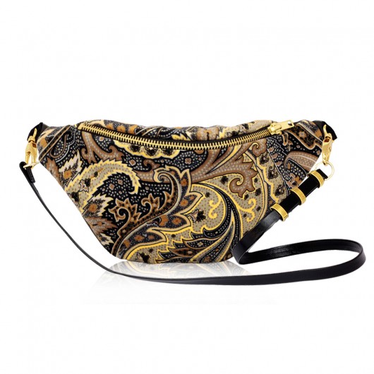 Boho Paisley Misted Yellow - nerka na skórzanym  anacomito