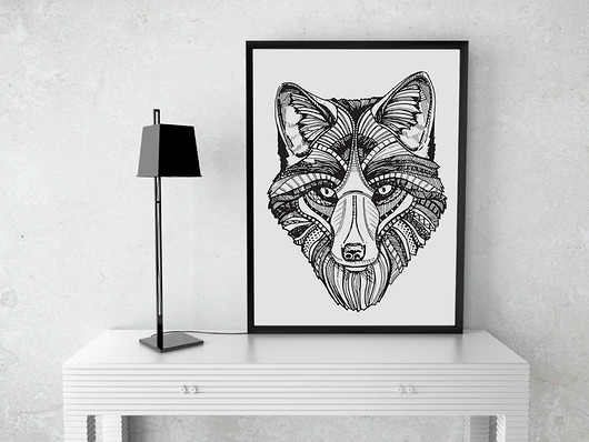plakat- wilk A2 k mon