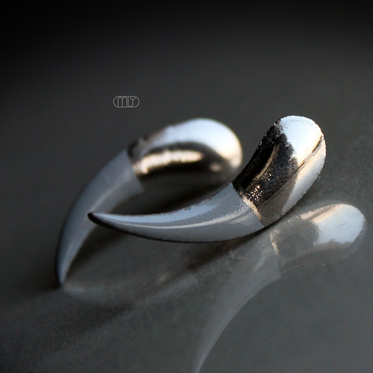 kolczyki ceramiczne Pochmurne Kły/stal chirurgiczna/