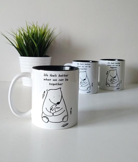 life feels better / kubek z misiem kólikiem 0,33 MUKI design