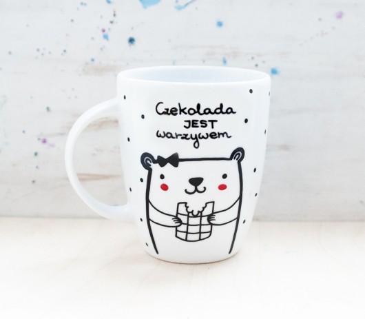 Czekolada jest warzywem - kubek porcelanowy  miamilu
