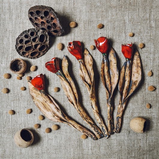 Tulipan ceramiczny ArtStyl Pracownia Ceramiki
