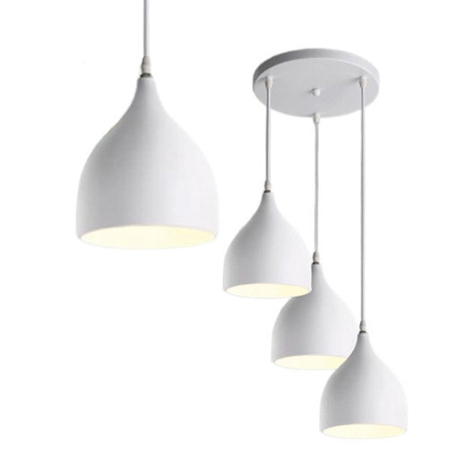 lampy wiszące Lampa wisząca zwis żyrandol lampa na sufit biała LED E27
