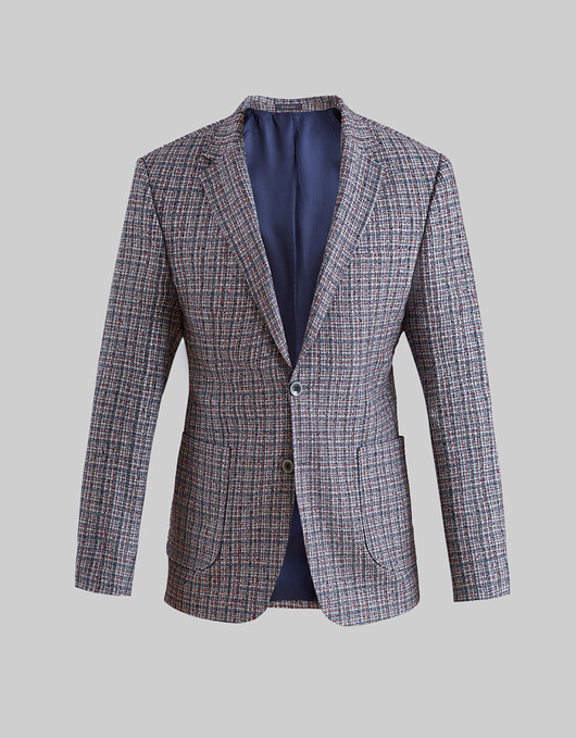 marynarki męskie marynarka męska w kratę  jesolo granatowy slim fit