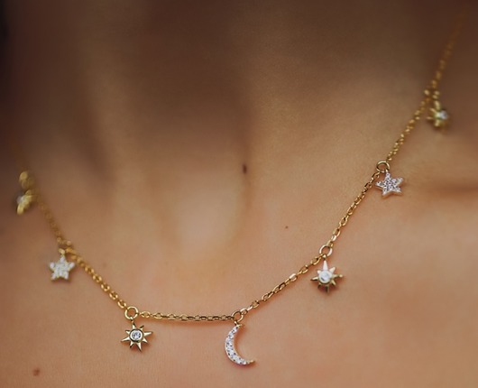  Choker/ naszyjnik z "moon-stars" z cyrkoniami Coccola JEWELLERY