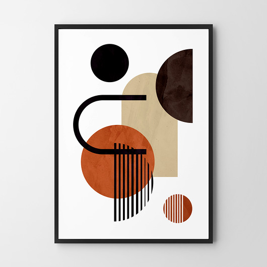 plakaty Plakat Beżowa geometria