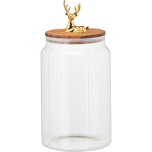 pojemniki kuchenne Pojemnik świąteczny, prążkowany, 1,6 L, 19,5x12x12 cm  DANNY