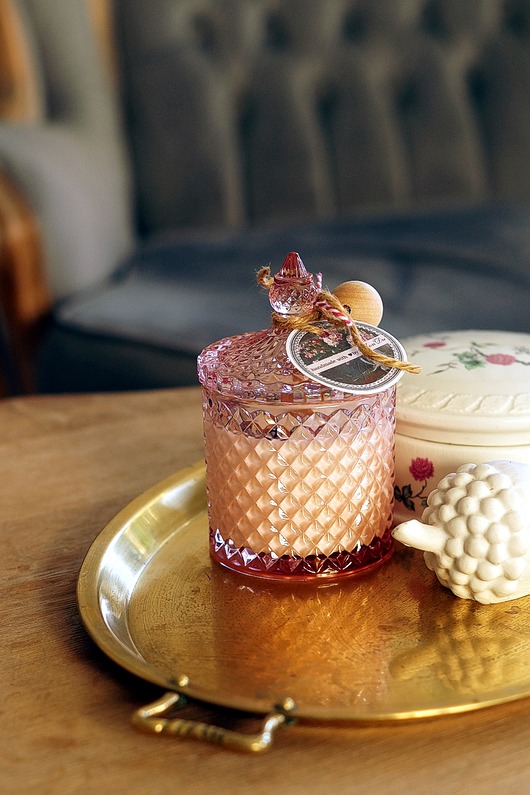 świeczniki i świece Świeca w szkle No.8 różowa