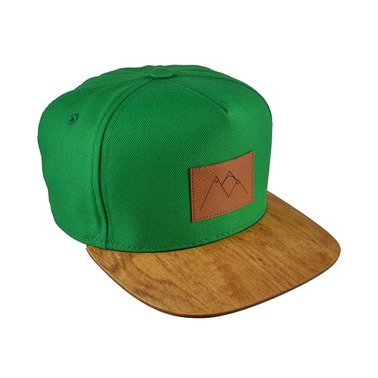 czapki i kapelusze męskie Góry - czapka z drewnianym daszkiem typu Snapback