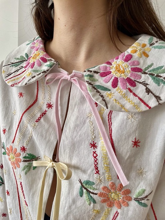 bluzki z długim rękawem damskie Wiązana bluzka w kwiaty