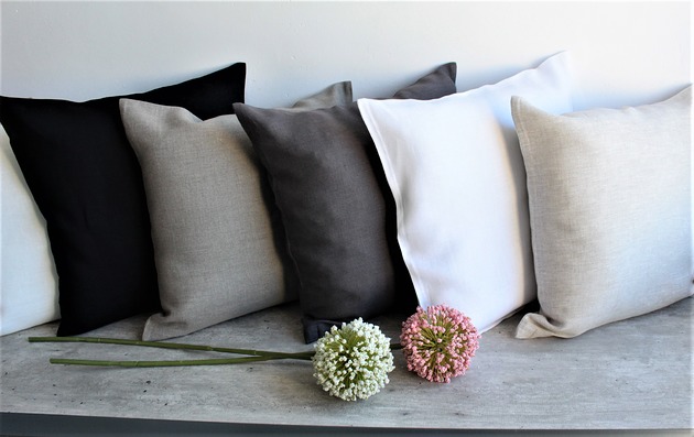 poduszki gładkie Poszewka lniana 45x45 cm 100% len